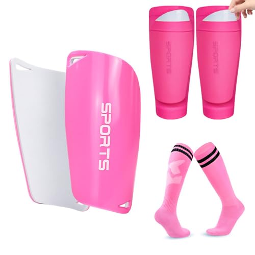 FDEETY Fußball Schienbeinschoner Einschließlich Strumpf mit Einstecktasche und Anti-RausRutsch Deckel Fußball-Socken für Kinder Erwachsene Jungen Mädchen 3 Sets Rosa Kind FDEETY Fußball Schienbeinschoner Einschließlich Strumpf mit Einstecktasche und Anti-RausRutsch Deckel Fußball-Socken für Kinder Erwachsene Jungen Mädchen 3 Sets Rosa Kind von FDEETY
