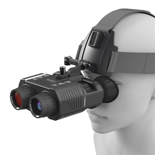 FDTMGW Nachtsichtbrille, GVDA Infrarot-Nachtsichtgerät Fernglas Kopfhalterung Brille Teleskop für Jagd Camping Militär Nachtsicht Zielfernrohr Nachtsichtgerät von FDTMGW