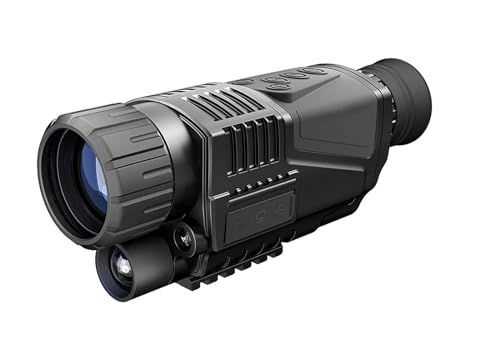 Nachtsichtbrille, Ponbos Multifunktionales Monokular-Teleskop 200 m Volldunkel-Infrarot-Digital-Nachtsichtkamera für die Jagd, Videoaufzeichnung, Nachtsichtgerät von FDTMGW