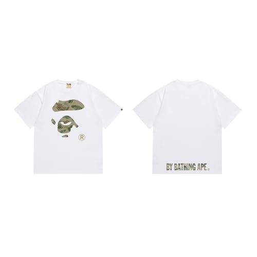 FDTURES 24ss Paar Mode Casual BAP T-Shirt Mit Affenkopf Und Kleinen Affen Camouflage Rundhalspullover Loses Kurzärmeliges T-Shirt-color7||M FDTURES 24ss Paar Mode Casual BAP T-Shirt Mit Affenkopf Und Kleinen Affen Camouflage Rundhalspullover Loses Kurzärmeliges T-Shirt-color7||M von FDTURES