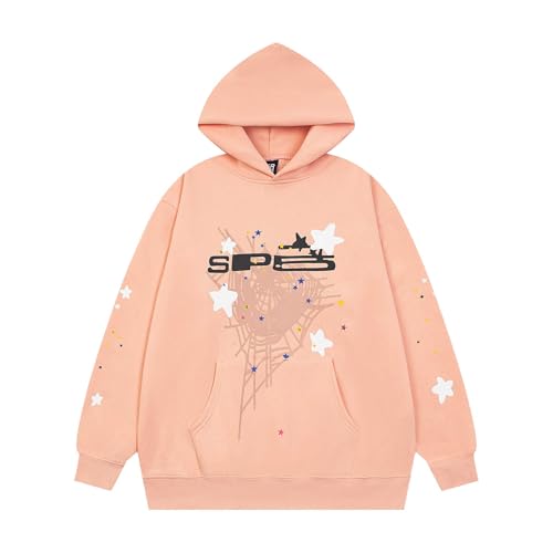 FDTURES 25ss Paar Sp5 Hoodie Set, Korrekter Spinnennetz Schaum Druck Trend, Amerikanische Straße Hip Hop Hoodie-color2||S von FDTURES