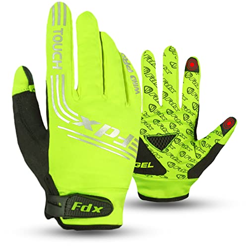 FDX Vollfinger-Fahrradhandschuhe für den Winter, atmungsaktiv, wasserabweisend, Winddicht, stoßfeste Gel-gepolsterte Handflächen, Touchscreen, rutschfest, Thermo warme, für Herren und Damen FDX Vollfinger-Fahrradhandschuhe für den Winter, atmungsaktiv, wasserabweisend, Winddicht, stoßfeste Gel-gepolsterte Handflächen, Touchscreen, rutschfest, Thermo warme, für Herren und Damen von FDX