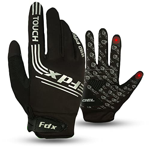 FDX Vollfinger-Fahrradhandschuhe für den Winter, atmungsaktiv, wasserabweisend, Winddicht, stoßfeste Gel-gepolsterte Handflächen, Touchscreen, rutschfest, Thermo warme, für Herren und Damen FDX Vollfinger-Fahrradhandschuhe für den Winter, atmungsaktiv, wasserabweisend, Winddicht, stoßfeste Gel-gepolsterte Handflächen, Touchscreen, rutschfest, Thermo warme, für Herren und Damen von FDX