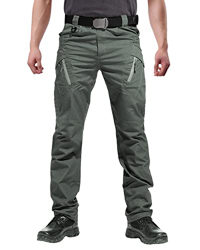 FEDTOSING Herren Outdoor Cargo Arbeitshose Military Tactical Pants Combat Ripstop Hose (Grün 38W/30L) von FEDTOSING