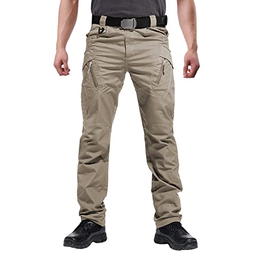 FEDTOSING Herren Outdoor Cargo Arbeitshose Military Tactical Pants Combat Ripstop Hose XL khaki von FEDTOSING