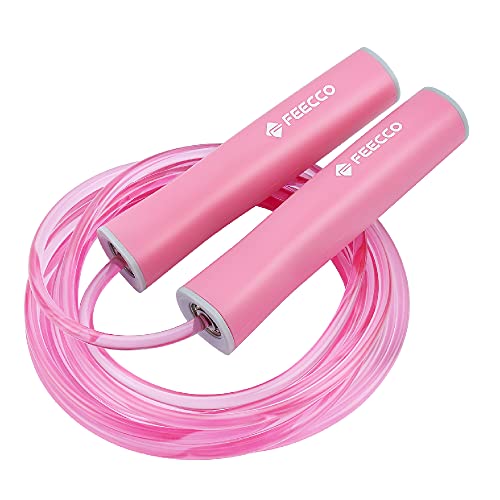 FEECCO Springseil Kinder, Justierbares PVC Seil mit Kugellagern und Silikon Griff Griffe FEECCO Springseil Kinder, Justierbares PVC Seil mit Kugellagern und Silikon Griff Griffe von FEECCO FITNESS