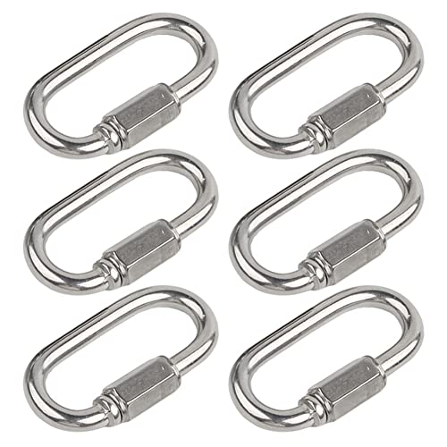 FEEIMOL Edelstahl Kettenglied Karabiner M4 Schraubverbinder Kettenverbinder Karabinerhaken Rapid-Glied Schraubkarabiner für Zuhause Klettern Camping Wandern Reisen FEEIMOL Edelstahl Kettenglied Karabiner M4 Schraubverbinder Kettenverbinder Karabinerhaken Rapid-Glied Schraubkarabiner für Zuhause Klettern Camping Wandern Reisen von FEEIMOL