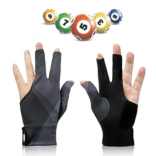 FEEL YAN Billardhandschuhe mit 3 Fingern, 3 offene Snooker-Billard-Handschuhe Herren und Damen, elastisch, rutschfest, verschleißfest, atmungsaktiv, die linke Hand FEEL YAN Billardhandschuhe mit 3 Fingern, 3 offene Snooker-Billard-Handschuhe Herren und Damen, elastisch, rutschfest, verschleißfest, atmungsaktiv, die linke Hand von FEEL YAN