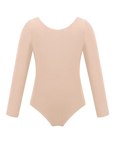 FEESHOW Kinder Mädchen Ballettkleidung Langarm Ballett Body Tanz Trikot Leotard Top Elastisch für Tanz Gymnastik Aprikose 152 FEESHOW Kinder Mädchen Ballettkleidung Langarm Ballett Body Tanz Trikot Leotard Top Elastisch für Tanz Gymnastik Aprikose 152 von FEESHOW