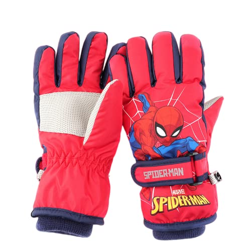 FEIFEI'S BOW Spiderman-Handschuhe für Kinder, Jungen, Mädchen, Spiderman, Elsa, wasserdicht, für den Winter, Ski, Snowboard, Fleece, warm von FEIFEI'S BOW