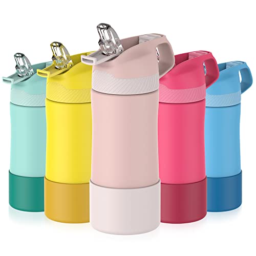 FEIJIAN Trinkflasche Kinder Edelstahl mit Strohhalm Auslaufsicher - 350ML/400ML BPA-frei Thermo Flasche, 1-Klick-Öffnung Wasserflasche für Schule, Kindergarten FEIJIAN Trinkflasche Kinder Edelstahl mit Strohhalm Auslaufsicher - 350ML/400ML BPA-frei Thermo Flasche, 1-Klick-Öffnung Wasserflasche für Schule, Kindergarten von FEIJIAN