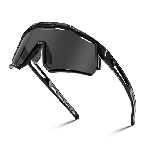 FEISEDY Fahrradbrille Polarisiert für Herren Damen TR90 Rahmen Sport Sonnenbrille Verspiegelt Sportbrille mit UV400 Schutz B4151 FEISEDY Fahrradbrille Polarisiert für Herren Damen TR90 Rahmen Sport Sonnenbrille Verspiegelt Sportbrille mit UV400 Schutz B4151 von FEISEDY