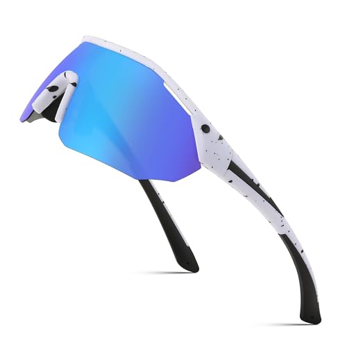 FEISEDY Polarisierte Sportbrille Herren Damen Fahrradbrille Verspiegelt Sport Sonnenbrille Jugendliche für MTB Radfahren Angeln Fahren Laufen mit UV400 Schutz B0056 FEISEDY Polarisierte Sportbrille Herren Damen Fahrradbrille Verspiegelt Sport Sonnenbrille Jugendliche für MTB Radfahren Angeln Fahren Laufen mit UV400 Schutz B0056 von FEISEDY