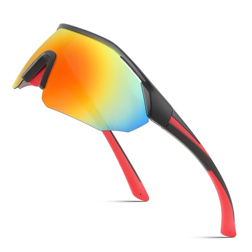 FEISEDY Polarisierte Sportbrille Herren Damen Fahrradbrille Verspiegelt Sport Sonnenbrille Jugendliche für MTB Radfahren Angeln Fahren Laufen mit UV400 Schutz B0056 FEISEDY Polarisierte Sportbrille Herren Damen Fahrradbrille Verspiegelt Sport Sonnenbrille Jugendliche für MTB Radfahren Angeln Fahren Laufen mit UV400 Schutz B0056 von FEISEDY
