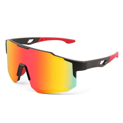 FEISEDY Sport Sonnenbrille Herren Damen Fahrradbrille Radbrille Verspiegelt Sportbrille für MTB Rennrad Radfahren Biking Laufen Enduro mit UV400 Schutz B2388 FEISEDY Sport Sonnenbrille Herren Damen Fahrradbrille Radbrille Verspiegelt Sportbrille für MTB Rennrad Radfahren Biking Laufen Enduro mit UV400 Schutz B2388 von FEISEDY