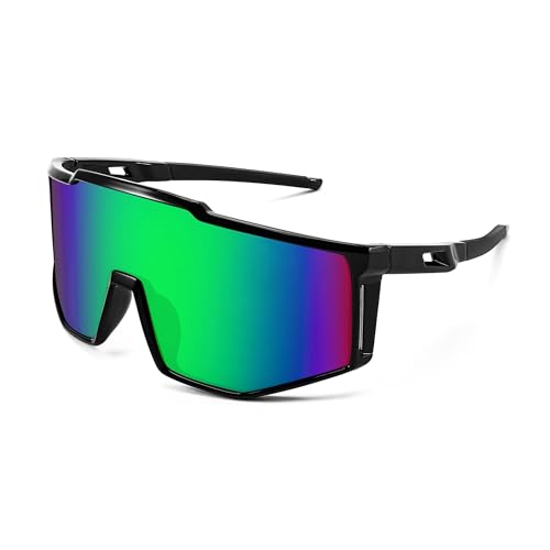 FEISEDY Sport Sonnenbrille Herren Damen Fahrradbrille Verspiegelt mit UV400 Schutz B0061 von FEISEDY