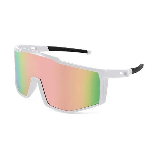 FEISEDY Sport Sonnenbrille Herren Damen Fahrradbrille Verspiegelt mit UV400 Schutz B0061 von FEISEDY