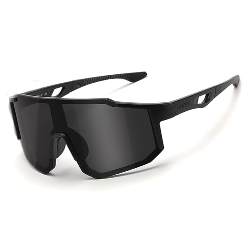 FEISEDY Sport Sonnenbrille Herren Fahrradbrille Damen Verspiegelt Sportbrille für Radfahren Fahren Laufen mit UV400 Schutz B0177 von FEISEDY