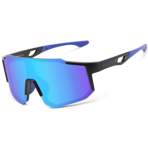 FEISEDY Sport Sonnenbrille Herren Fahrradbrille Damen Verspiegelt Sportbrille für Radfahren Fahren Laufen mit UV400 Schutz B0177 FEISEDY Sport Sonnenbrille Herren Fahrradbrille Damen Verspiegelt Sportbrille für Radfahren Fahren Laufen mit UV400 Schutz B0177 von FEISEDY