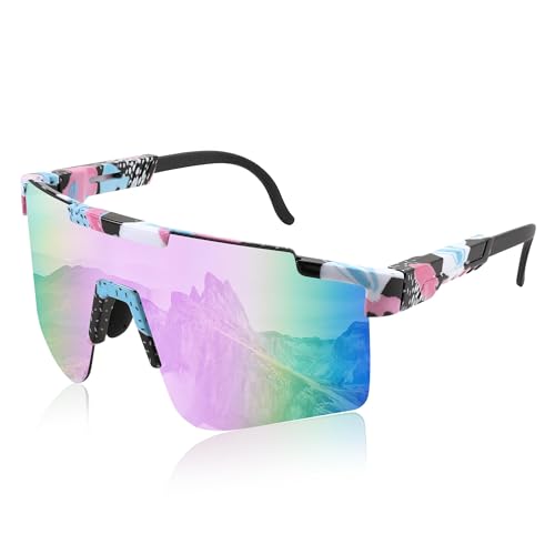 FEISEDY Sport Sonnenbrille Herren Fahrradbrille für Damen Sportbrille UV400 Schutz Radsportbrillen für Outdooraktivitäten B2837 von FEISEDY