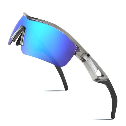 FEISEDY Sport Sonnenbrille Polarisiert Herren Damen Fahrradbrille Verspiegelt für Radfahren Angeln Fahren Laufen mit UV400 Schutz B2372 von FEISEDY
