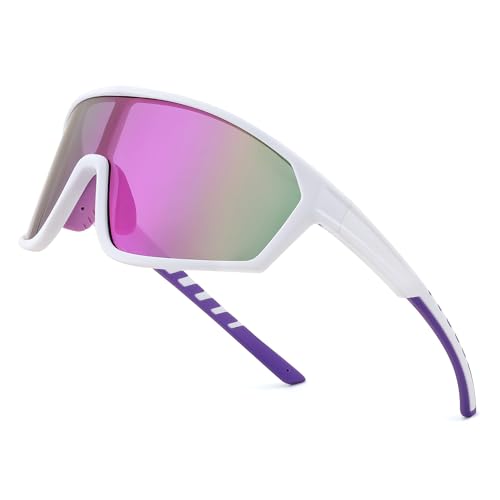FEISEDY Sport Sonnenbrille Polarisiert Herren Damen Jugendliche Fahrradbrille Verspiegelt Sportbrille für Radfahren Angeln Fahren Laufen mit UV400 Schutz B1125 FEISEDY Sport Sonnenbrille Polarisiert Herren Damen Jugendliche Fahrradbrille Verspiegelt Sportbrille für Radfahren Angeln Fahren Laufen mit UV400 Schutz B1125 von FEISEDY