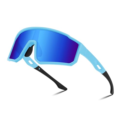 FEISEDY Sport Sonnenbrille Verspiegelt Herren Damen Fahrradbrille Jugendliche Sportbrille für MTB Radfahren Baseball mit UV400 Schutz B9157 FEISEDY Sport Sonnenbrille Verspiegelt Herren Damen Fahrradbrille Jugendliche Sportbrille für MTB Radfahren Baseball mit UV400 Schutz B9157 von FEISEDY