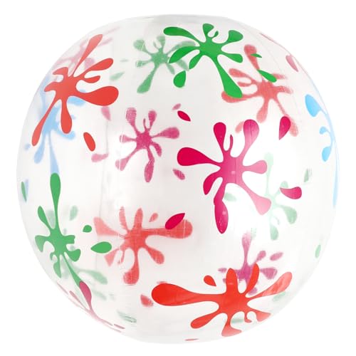 FELTECHELECTR 1Pc Kreativer Aufblasbarer Strandball Für Kinder Transparenter Beachball Mit 80Cm Durchmesser Ideal Für Outdoor Spiele Und Strandaktivitäten von FELTECHELECTR