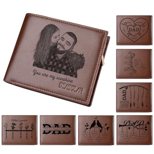 FENGHUO Geldbörse als Geschenk für den Vater,personalisierte Geldbörse mit Foto für Männer,Geldbörse mit beidseitig eingraviertem Text,kreative Brieftasche mit anpassbarem Foto,Vatertagsgeschenk FENGHUO Geldbörse als Geschenk für den Vater,personalisierte Geldbörse mit Foto für Männer,Geldbörse mit beidseitig eingraviertem Text,kreative Brieftasche mit anpassbarem Foto,Vatertagsgeschenk von FENGHUO