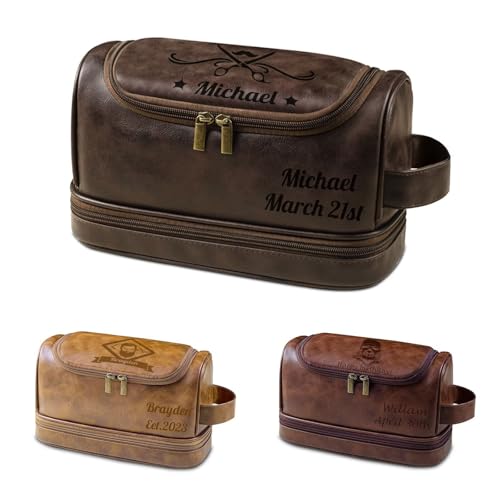 Personalisierte Herren Kulturtasche,Geschenke für Ehemann, Opa, Vater,Personalisierte Name Reisen Toilettentasche,wasserdichte Leder Herren Kulturtasche,Personalisieren Sie Ihren Namen Personalisierte Herren Kulturtasche,Geschenke für Ehemann, Opa, Vater,Personalisierte Name Reisen Toilettentasche,wasserdichte Leder Herren Kulturtasche,Personalisieren Sie Ihren Namen von FENGHUO