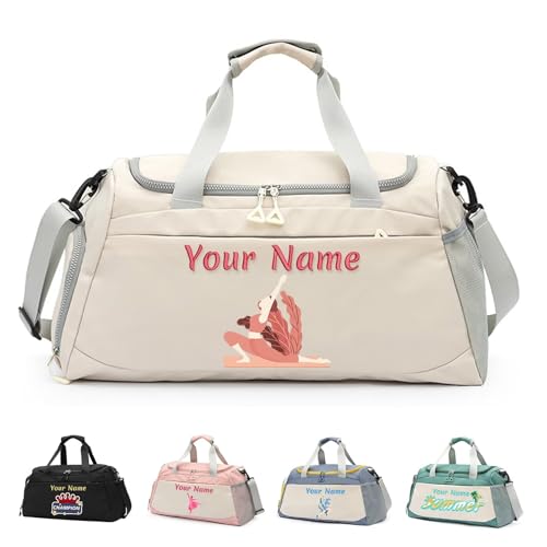Personalisierte Yoga/Tanztasche für Frauen,Personalisierte Seesack-Reisetasche mit Namen,mit Schuhfach und Tasche für trockene und nasse Kleidung,Zweifach-Tasche/Beutel Tasche Personalisierte Yoga/Tanztasche für Frauen,Personalisierte Seesack-Reisetasche mit Namen,mit Schuhfach und Tasche für trockene und nasse Kleidung,Zweifach-Tasche/Beutel Tasche von FENGHUO