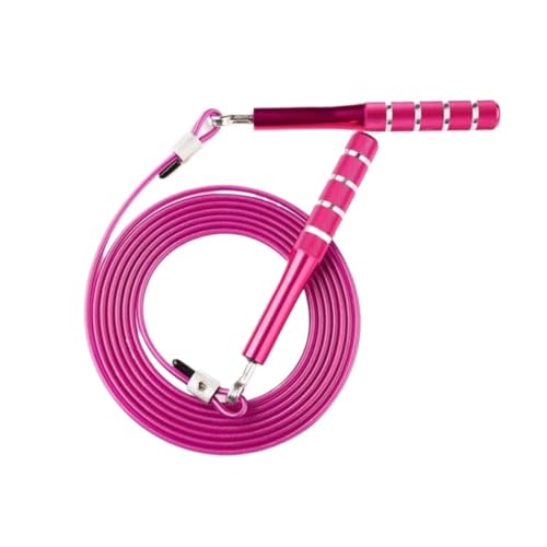 Springseil Seilspringen Aluminiumgriff, Stahldrahtgriff, Lagerstahldraht, Fitnesszubehör, Springseil, Geeignet For Sport-Fitness-Training Springseil Erwachsene(Pink) von FENGJISUN