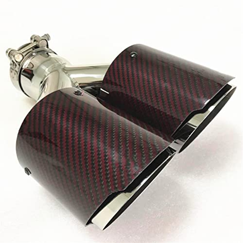 Auto Modifikation Universal Auspuffrohr Red Carbon Fiber Auto Auspuffrohr Schalldämpfer Schwanz Kehle von FENHEWAE