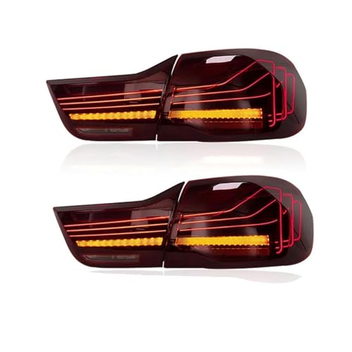 Für B&MW 4er-Serie F32 F33 F36 F82 F83 2013-2021 Lauflicht Sequentieller Blinker 418 420 Rücklicht Auto-Rücklichtbaugruppe (rotes Rücklicht) von FENHEWAE