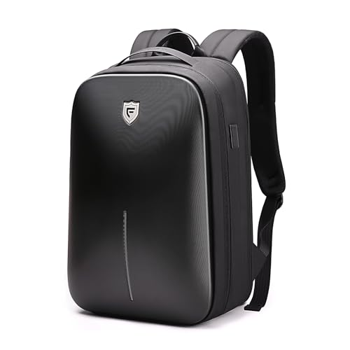FENRUIEN Erweiterbarer 25L-33L Business Rucksack Herren Tagesrucksack Hartschale Backpack für 15.6 Zoll Laptop Schulrucksack für Herren und Damen mit USB-Ladeanschluss mit Laptopfach von FENRUIEN