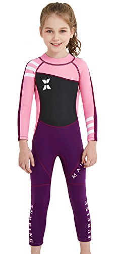 FEOYA Kinder Neopreneanzug Badeanzug Mädchen Schwimmanzug Einteiler Unisex 2.5MM Tauchanzug UV-Schutz Langarm Wetsuit für Wassersport-Rosa-3-4 Jahre Alt FEOYA Kinder Neopreneanzug Badeanzug Mädchen Schwimmanzug Einteiler Unisex 2.5MM Tauchanzug UV-Schutz Langarm Wetsuit für Wassersport-Rosa-3-4 Jahre Alt von FEOYA