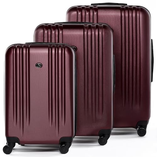 FERGÉ Kofferset 3 teilig Hartschale Marseille Reisekoffer Trolley-Set (Handgepäck, L, XL) 3er Set Hartschalenkoffer Roll-Koffer 4 Rollen 100% ABS rot FERGÉ Kofferset 3 teilig Hartschale Marseille Reisekoffer Trolley-Set (Handgepäck, L, XL) 3er Set Hartschalenkoffer Roll-Koffer 4 Rollen 100% ABS rot von FERGÉ