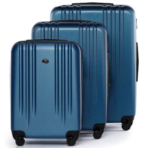 FERGÉ Kofferset 3 teilig Hartschale Marseille Reisekoffer Trolley-Set (Handgepäck, L, XL) 3er Set Hartschalenkoffer Roll-Koffer 4 Rollen 100% ABS blau FERGÉ Kofferset 3 teilig Hartschale Marseille Reisekoffer Trolley-Set (Handgepäck, L, XL) 3er Set Hartschalenkoffer Roll-Koffer 4 Rollen 100% ABS blau von FERGÉ