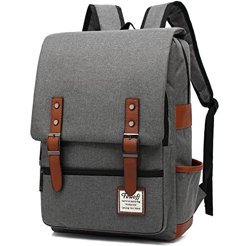 FEWOFJ Laptop Rucksäcke, Multifunktionsrucksack 15.6 zoll Daypacks Notebookrucksack business Computer rucksack laptop Notebook für kinder damen herren (Grau) von FEWOFJ