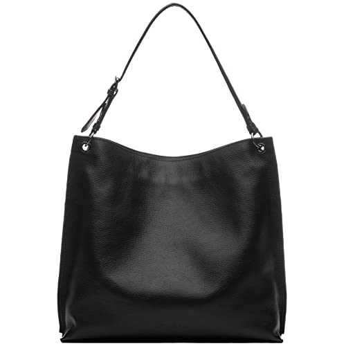 FEYNSINN Hobo Bag echt Leder - Beuteltasche Juna - Schultertasche Damentasche mit Schultergurt - Ledertasche Damen schwarz handgefertigt FEYNSINN Hobo Bag echt Leder - Beuteltasche Juna - Schultertasche Damentasche mit Schultergurt - Ledertasche Damen schwarz handgefertigt von FEYNSINN