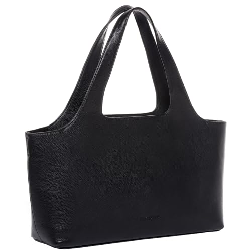 FEYNSINN große Handtasche mit Langen Henkeln echt Leder - Shopper NEA L - Schultertasche Damentasche - Ledertasche Damen schwarz handgefertigt FEYNSINN große Handtasche mit Langen Henkeln echt Leder - Shopper NEA L - Schultertasche Damentasche - Ledertasche Damen schwarz handgefertigt von FEYNSINN