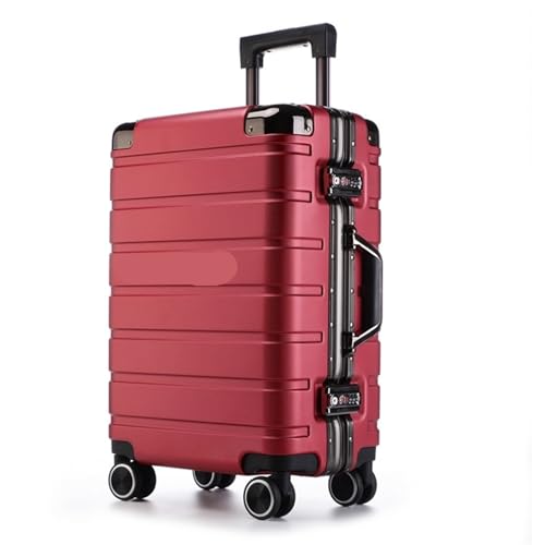 LIU WYHSBQAN Koffer Gepäck Universal-Rolltrolley Passwort-Koffer Einfacher Koffer Tragbarer Koffer Boarding-Koffer Großer Koffer (Farbe: D, Größe einzigartig: 24 Zoll) von FFCJJD