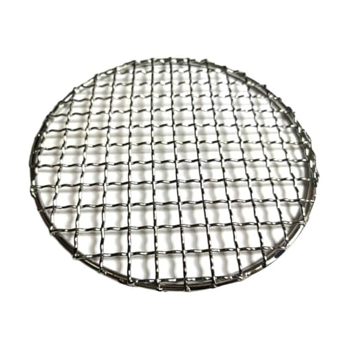 FFENFRYOU Rundes Gitter aus rostfreiem Stahl, Grids Grates Stainless Steel round BBQ net Grill Mesh Roast Nets Bacon Grill Tool Iron Nets Barbecue Accessories non-stick BBQ Mat Grid(19cm) von FFENFRYOU