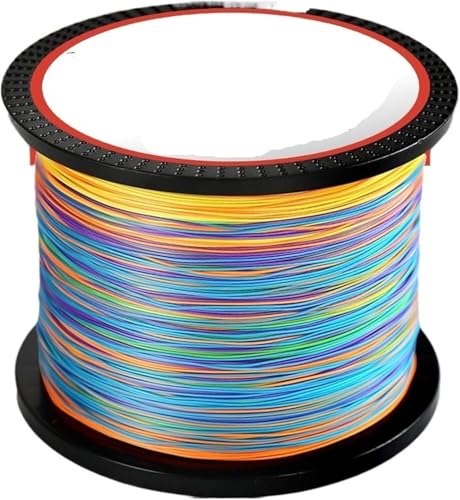 Nylon Angeldraht, Monofilament Angelschnur, 8 stränge 4 Geflochtene Angelschnur 1000M 3000M Multifilament PE Linie for Karpfen Angeln Salzwasser Fisch Linie(Multicolore,4X 500M 1.0 20LB) von FFENFRYOU