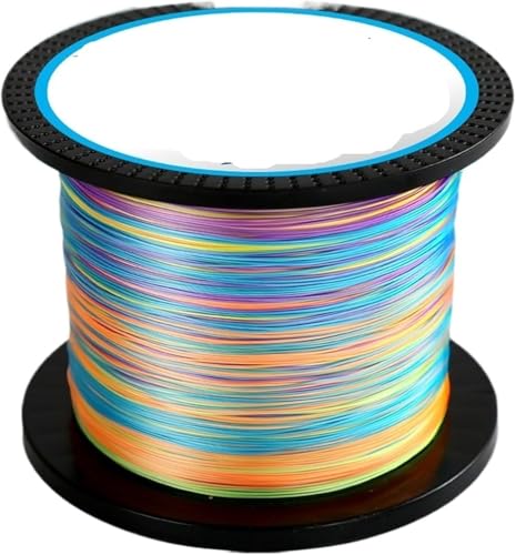 Nylon Angeldraht, Monofilament Angelschnur, 8 stränge 4 Geflochtene Angelschnur 1000M 3000M Multifilament PE Linie for Karpfen Angeln Salzwasser Fisch Linie(Multicolore,8X 500M 1.0 20LB) von FFENFRYOU