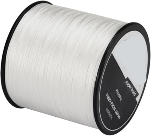 Nylon Angeldraht, Monofilament Angelschnur, Angelschnur 4 Stränge Geflochtene Angelschnur Multifilament 300M 500M 1000M Karpfenangeln Geflochtene Angelschnur Angelzubehör Fischschnur(White,X4 1000M 20 von FFENFRYOU