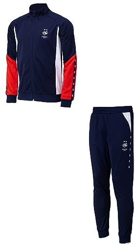 FFF Trainingsanzug Fit Fan, offizielle Kollektion der französischen Fußballnationalmannschaft, blau, XL von FFF