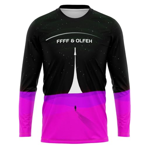 FFFF & OLFEH Fahrrad Trikots Herren Radfahren Jersey Herren Mountainbike Motocross Jersey Langarm MTB T-Shirt,Kurzarmtrikot Für MTB Rennrad/Multisport/Fitness (6,M) von FFFF & OLFEH