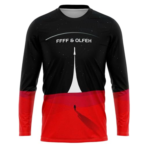 FFFF & OLFEH Fahrrad Trikots Herren Radfahren Jersey Herren Mountainbike Motocross Jersey Langarm MTB T-Shirt,Kurzarmtrikot Für MTB Rennrad/Multisport/Fitness (7,L) von FFFF & OLFEH