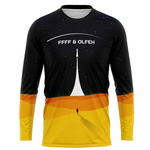 FFFF & OLFEH Fahrrad Trikots Herren Radfahren Jersey Herren Mountainbike Motocross Jersey Langarm MTB T-Shirt,Kurzarmtrikot Für MTB Rennrad/Multisport/Fitness (8,M) von FFFF & OLFEH